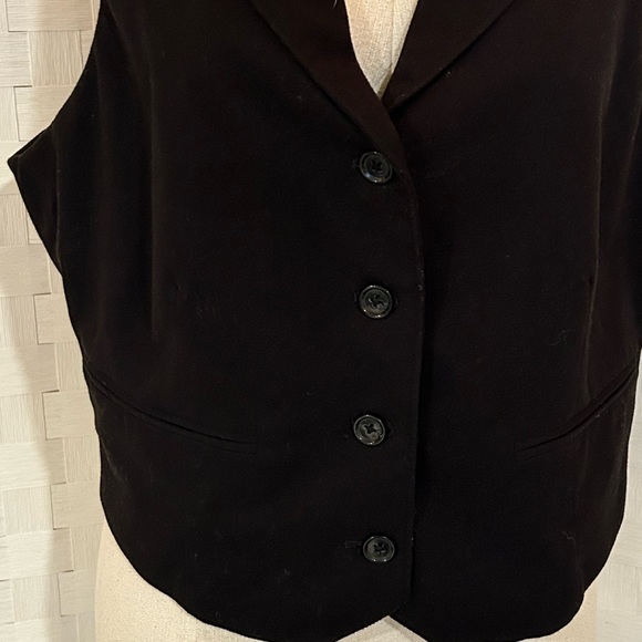 Banana Republic Black wool Vest size 18 - Picture 5 of 9